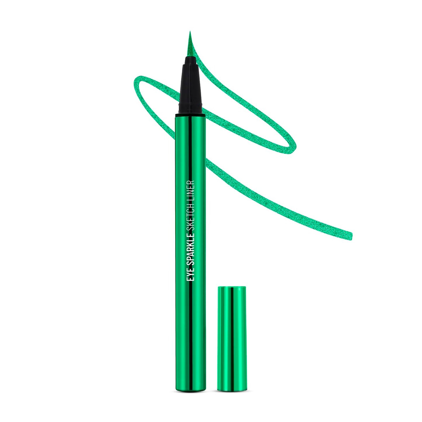 Swiss Beauty Eye Sparkle Sketch eye liner | Smudge-proof, Waterproof eye makeup with Glittery effect | Precision application| Quick dry | Shade- Glitz Green,0.6g