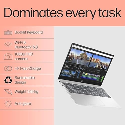 HP Professional 15 (2026) – Intel Core 5-120U, 16GB RAM, 512GB SSD, 15.6" FHD Anti-Glare, Win 11 Pro + MS Office 2024, Backlit +Fingerprint/FHD, 1.59kg, Turbo Silver, Copilot Key 1Yr Warranty