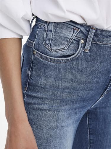 ONLY Women Washed Cotton Blend Skinny Fit Mid Rise Blue Jeans