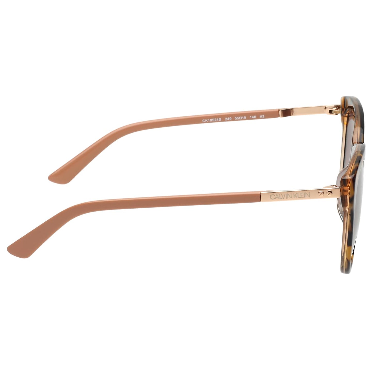 Calvin Klein|Brown Full Frame Square Sunglasses|100% UV Protected (Uv 400) Brown Gradient Faded Lens|Women's|Medium|CK 19524 249 55 S