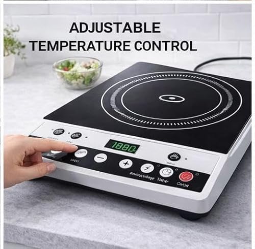 Induction Cooker 1963 | India's Smartest 2000W Cooktop | 7 Auto-Preset Cooking Modes | Military-Grade Crystal Glass | Surge-Safe Voltage Guard | LED Timer with Auto Cut-Off
