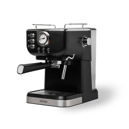 Sipologie Cafe Maestro Espresso Machine, Coffee Maker for Home & Office | Frother Wand for Cappuccino, Latte & Espresso | Stainless Steel, Easy to Use & Clean