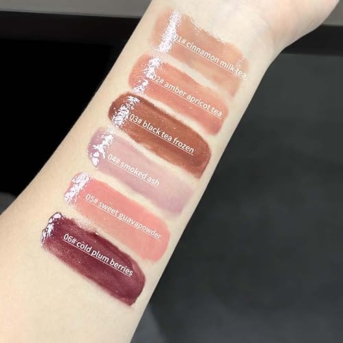 Cappuvini Sweetheart Cat Ring Lip Gloss | Non-Transfer Smudge Proof Lip Stain | Coffee Peach Nude Berry Queen Lipstick Colors | Cute Wearable Ring Design | Jelly Texture Glass Lip Effect | Buildable Coverage Full Pigment Glossy Finish | Light Texture for