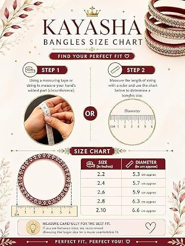 KAYASHA Golden Kashmiri Ghungroo Bangles Set of 4 for Women | American Diamond Stone Gold Tone Chudi | Traditional Ethnic Jewellery for Wedding, Bridal, Daily Wear & Festivals