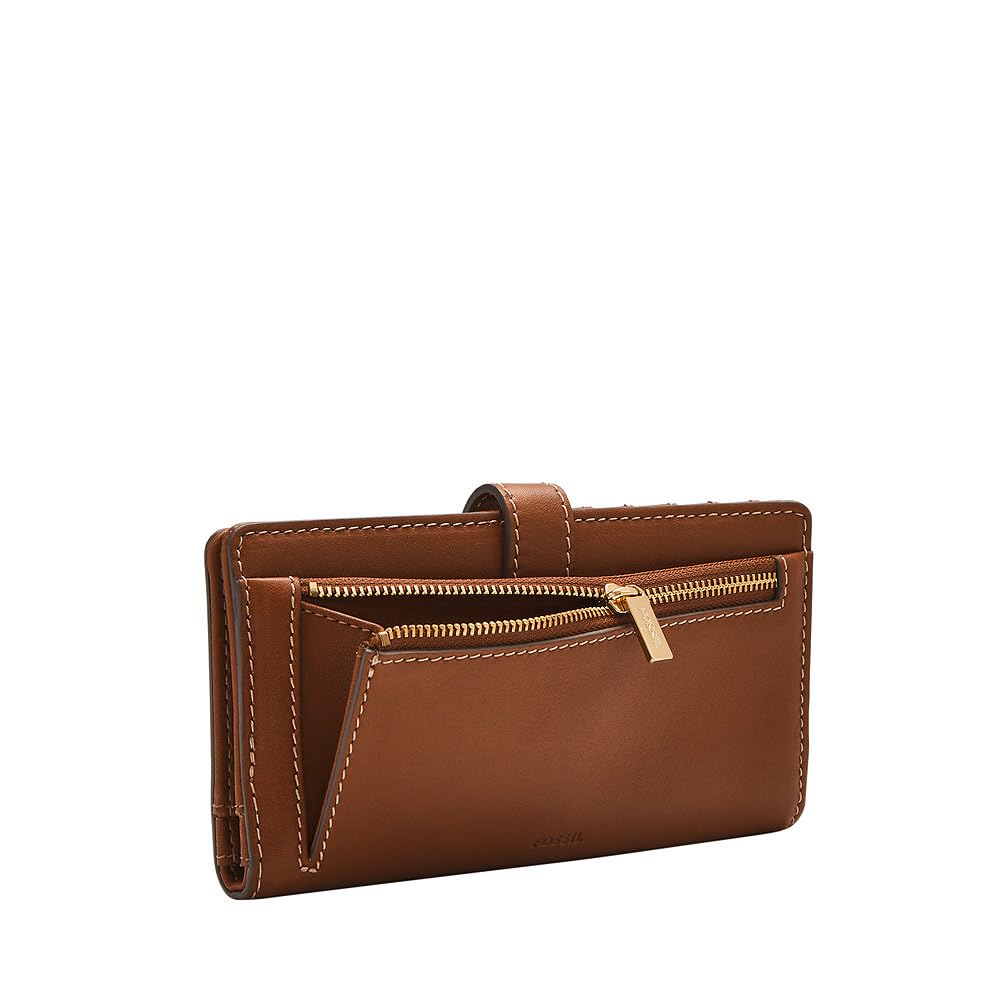 Fossil Women Leather Lennox Brown Wallet Sl10036200