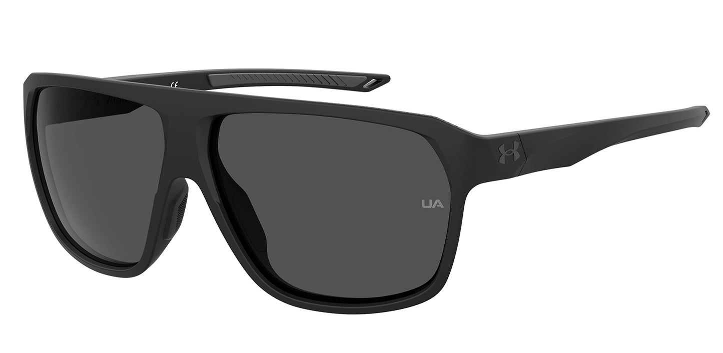 Under Armour Non-Polarized Rectangular Unisex's Sunglasses-(UA DOMINATE 003 62KA| Black color