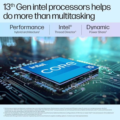 HP Pavilion Plus, 13th Gen Intel Core i5-1335U Laptop (16GB DDR5, 512GB SSD) IPS WUXGA Anti-Glare, 14"/35.6cm, Win 11, M Care Pack 2 Years Additional Warranty with Onsite Support