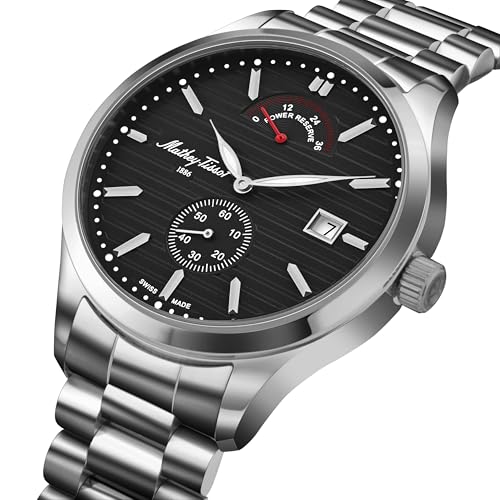 Mathey-Tissot Swiss Made Urban Power Reserve Quartz Black Dial Analog Watch for Men - H411ATPRAN