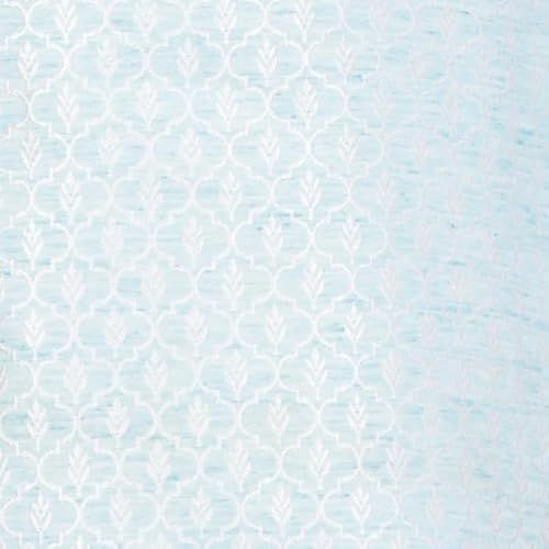 Ethnix Men's Regular Fit Jacquard Pattern Polyester Blend Long Sleeve Traditional Kurta Blue