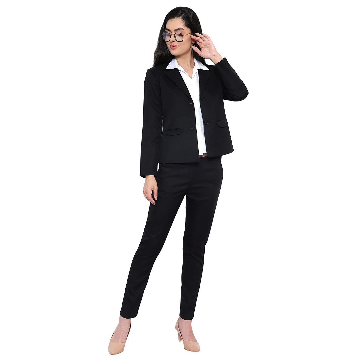 Blue Ronin Women's Regular Fit Stylish Formal Casual Blazer(Black_3XL