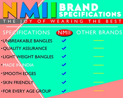 NMII Viral Multi Colour Glass Bangles with Golden Ghungroo Charms & Stone Work For Women & Girls | Trendy Kashmiri Bangles | Kangan Set For Women | Kanch Ki Chudiya - Set of 16 (NAB50_Golden-2.4)