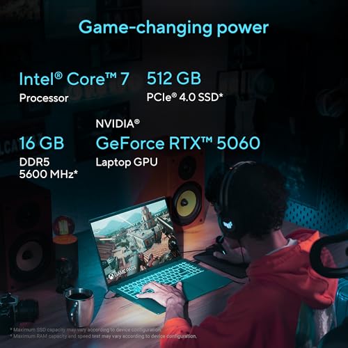 ASUS Gaming V16, Intel Core 7 240H Gaming Laptop(RTX 5060-8GB/16GB RAM/512GB SSD/FHD+/16"/144Hz/Backlit Keyboard/Windows 11/M365 Basic (1Year)*/Office Home 2024/Matte Black/1.95 Kg) V3607VM-RP057WS