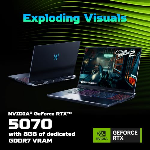Acer Predator Helios Neo 16 AI, Intel Core Ultra-9_290HX+, NVIDIA GeF RTX 5070-8GB, 16GB RAM/1TB SSD, (16") WQXGA IPS, 240Hz/92Whr, Win 11H, Abyss Black, 2.7Kg, PHN16-I71, RGB KB, Gaming Laptop