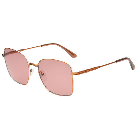 Calvin Klein|Brown Full Frame Square Sunglasses|100% UV Protected (Uv 400) Pink Lens|Women's|Large|CK 23100 108 56 S