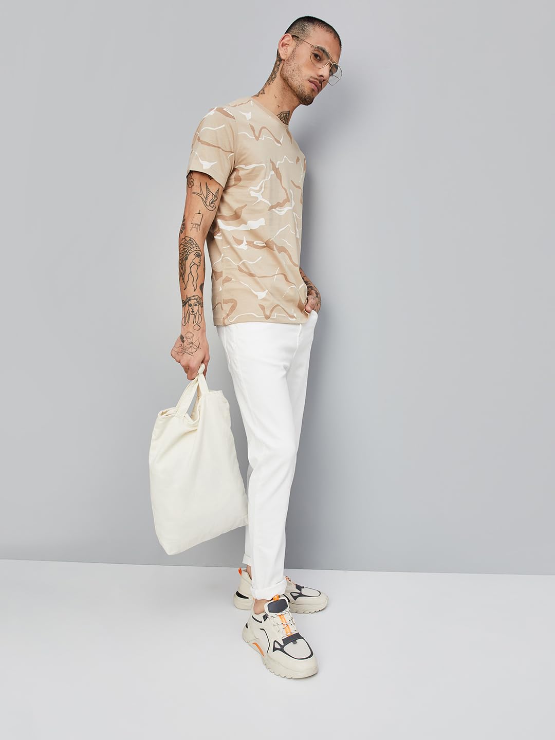 Max Men's Mid Rise Slim Jeans (DMBCAFES2302GVWHITE, 32