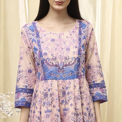 Biba Women's Voile 92X80 Kurta Set (SKDVIN8652ESS25BLU_Blue