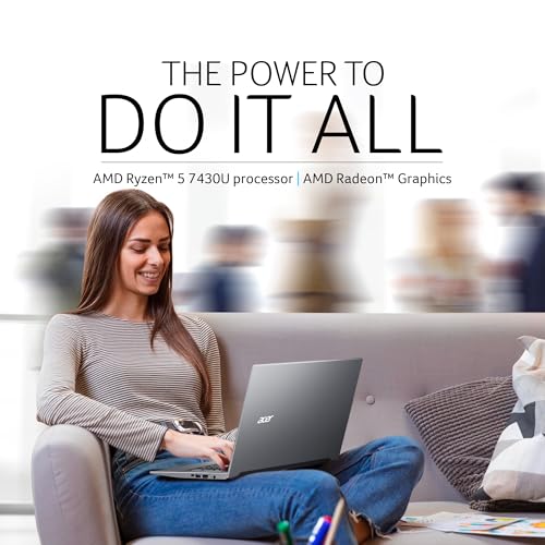 Acer Aspire Lite, AMD Ryzen 5 7430U Processor, 16 GB RAM, 512 GB SSD, Full HD, 15.6"/39.62 cm, Windows 11 Home,MSO, Steel Gray, 1.59 kg, AL15-41, Thin and Light Laptop