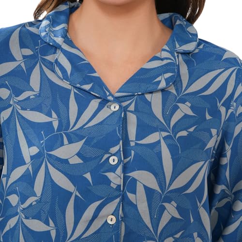 Bonjour Women's Trendy Floral Printed Cotton Blend Co-ord Set