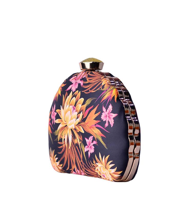 Magnificent Lotus Printed Clutch