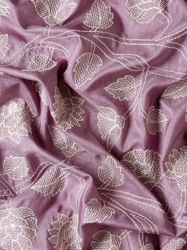 Kalyan Silks Womens Banarasi Semi Silk Saree, Lavender