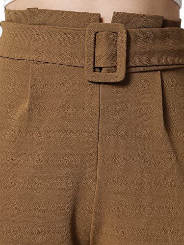 KOTTY Women Regular length Aztec gold Solid Trousers(Aztec gold30)