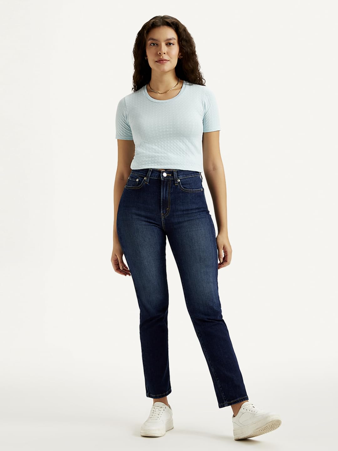Levi's Women's High Rise Straight Fit Navy Jeans