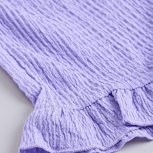 Hopscotch Girls Sleeveless Embellished Lavender Color Short set (3-4 Years)