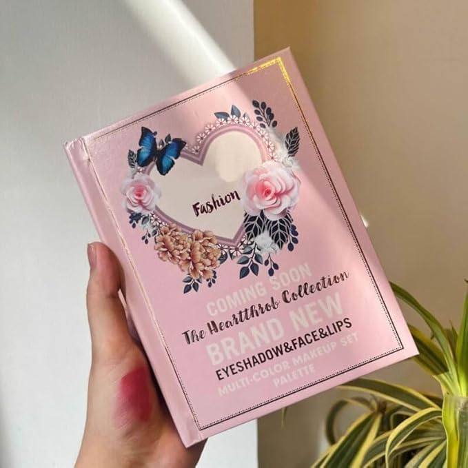 Winble 5-in-1 Foldable Makeup Palette | All-in-One Face, Eyes & Lips | Contour, Blush, Highlighter, Eyeshadow | Long-Lasting & Travel-Friendly | Multipurpose Makeup Book for All Skin Tones & Looks