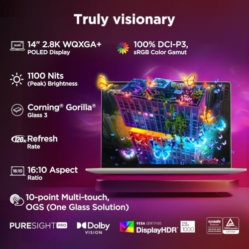 Lenovo Yoga Slim 7 Ultra Aura Edition Intel Evo Core Ultra X9 378H (32GB RAM/1TB SSD/14 (35.5cm)/2.8K WQXGA+ POLED/Copilot+ PC/Windows 11/MSO 365 Basic+Office24/Seashell/975g), 83QK00A4IN