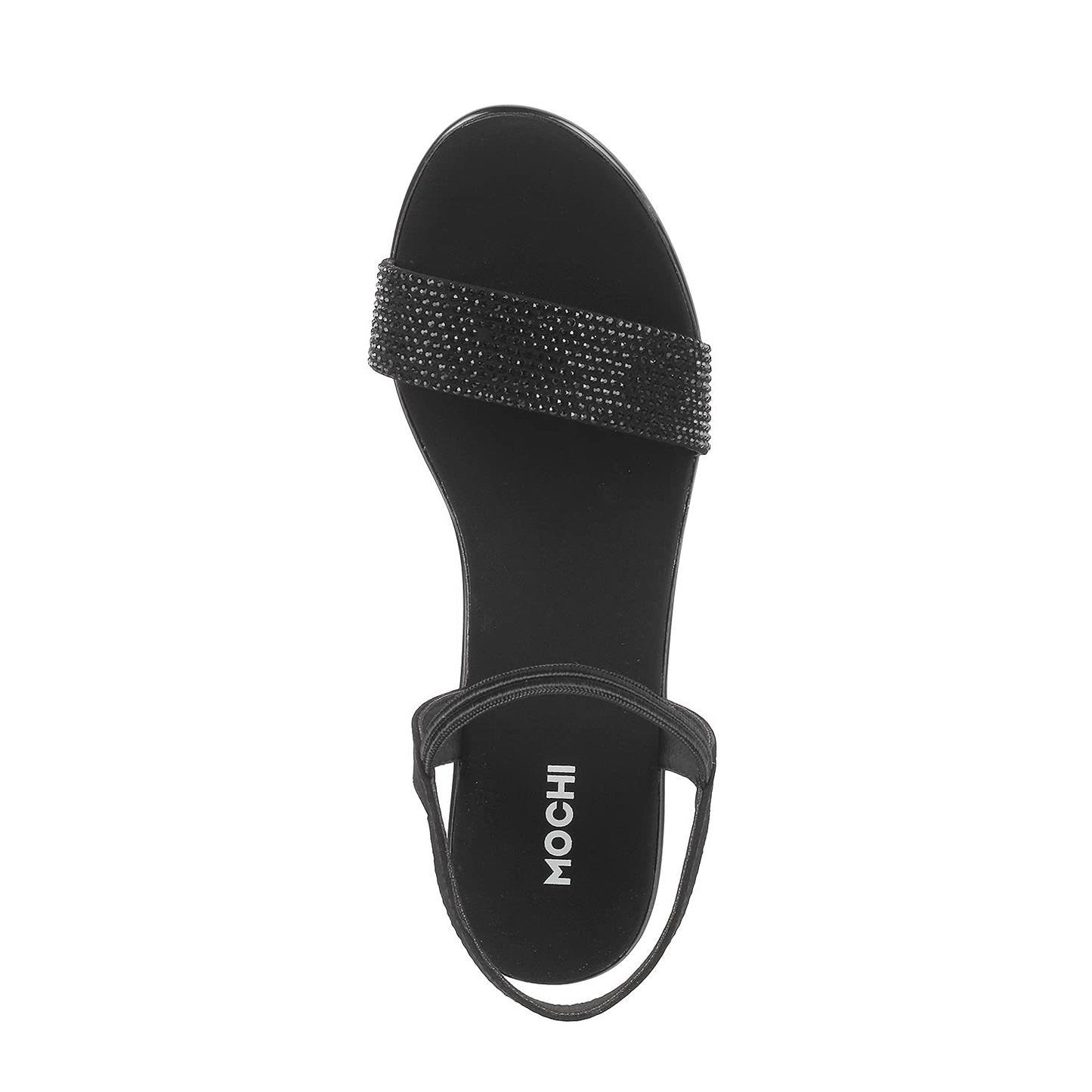 Mochi Womens Synthetic Black Sandals (Size (6 UK (39 EU))