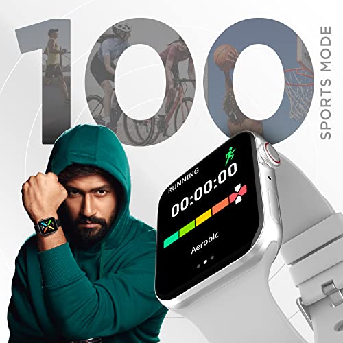 Fire-Boltt Visionary 1.78" AMOLED Bluetooth Calling Smartwatch with 368 * 448 Pixel Resolution, Rotating Crown & 60Hz Refresh Rate 100+ Sports Mode, TWS Connection, Voice Assistance (Silver)