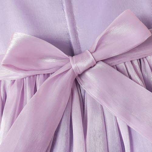 Hopscotch Girls Purple Sleeveless 3D Floral Applique Spagettie Strap Party Dress for Ages (4-5 Years)