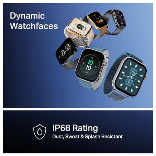 boAt Chrome Endeavour, Premium Metal Body, 1.96”(4.97cm) AMOLED Display,AI Coach Health Insights,Advanced S1 Processor,HRV,VO2 Max,Auto Watchface Refresh, Smart Watch for Men & Women (Magnetic Blue)