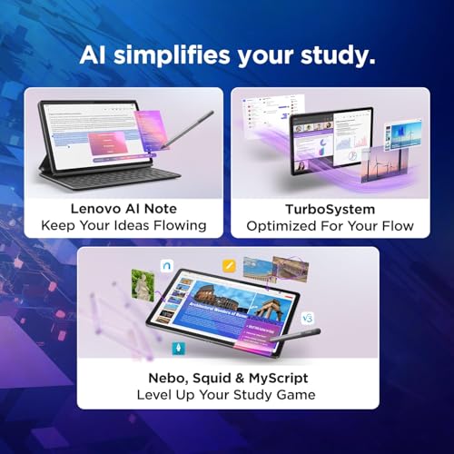 Lenovo Idea Tab with Folio Keyboard + Tab Pen | Wi-Fi + 5G |11" Display, 2.5K Resolution, 90Hz Refresh|8GB RAM, 256GB ROM| MediaTek Dimensity 6300| 7040mAh|4 Speakers| USB-C| Luna Grey