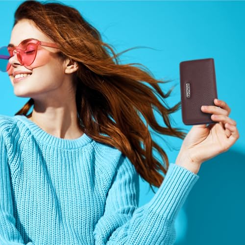 Nautica Seaside Slim RFID Wallet for Women – Credit Card Holder with Coin Purse, Women’s Clutch Small Organizer with ID Window, Black (Embossed), One Size, Minimalist