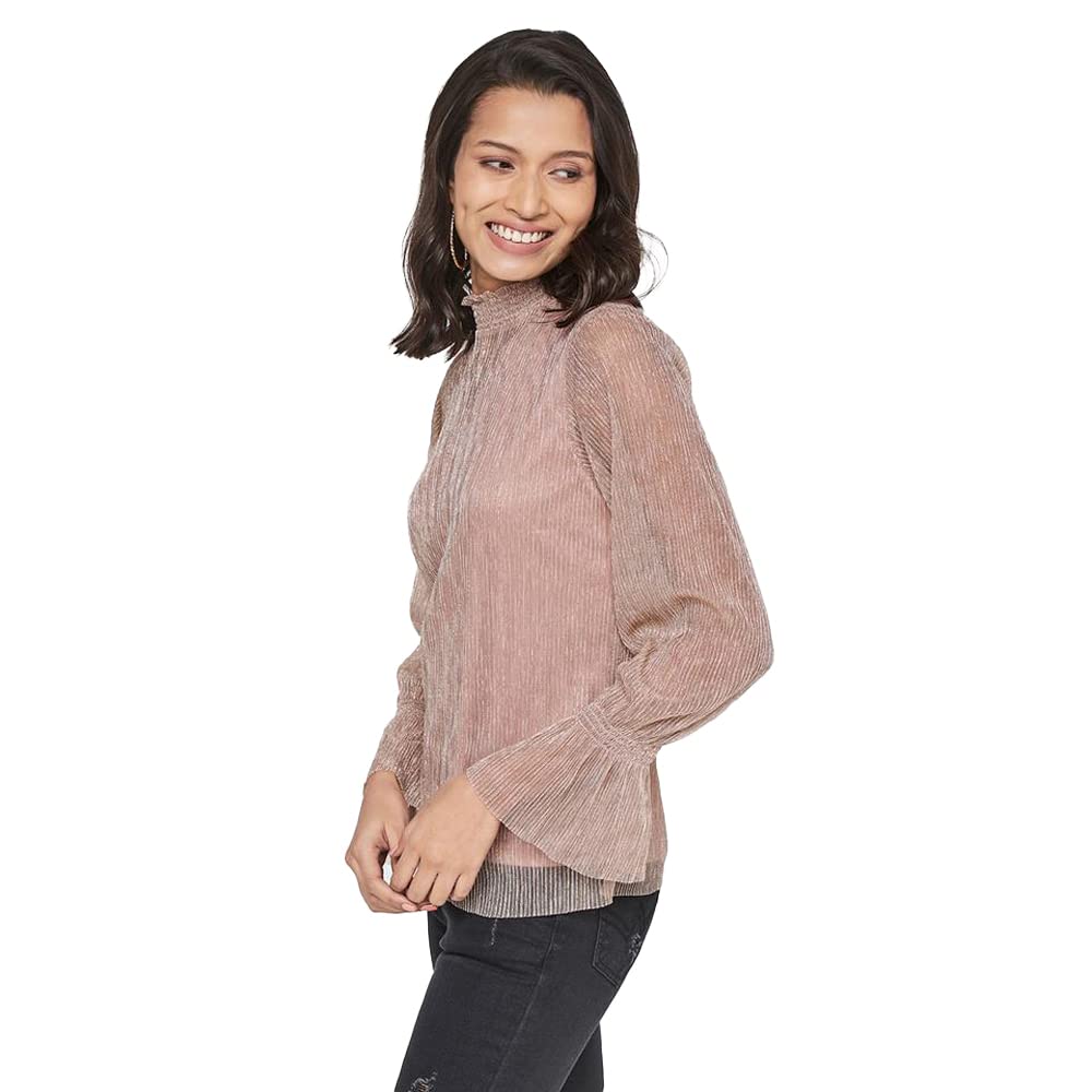 AND Women's Regular Shirt (SS22AG010TGM_Blush 10)