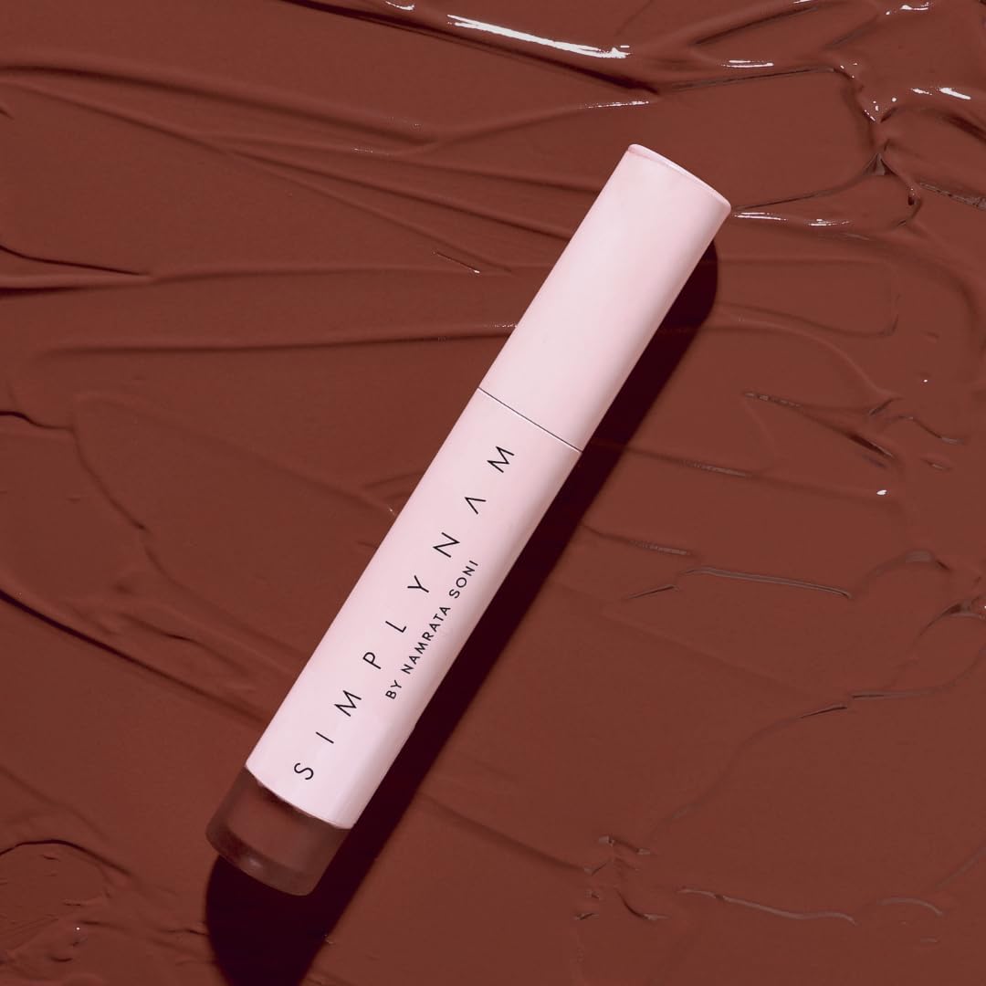 SIMPLYNAM Satin Soft Lip Crème – Perfect Nude | 1 Swipe Full Coverage | Hydrating, Creamy Matte Finish | 16 Hour Stay | Transfer-Proof & Smudge-Proof | Infused with Peptides & Squalane | Vegan (Reina, 5 ML)