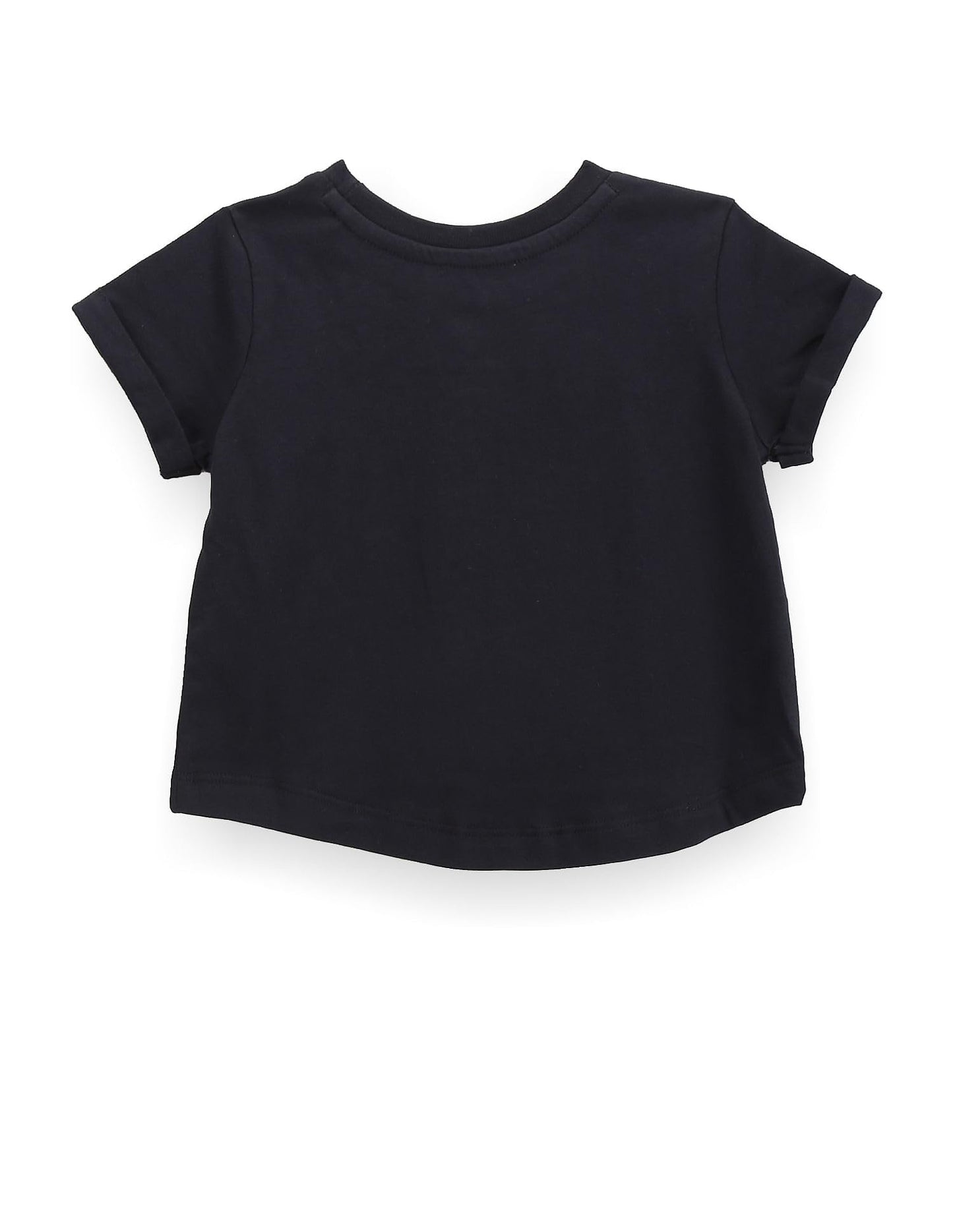 U.S. POLO ASSN. Girls Brand Print Cotton T-Shirt Navy