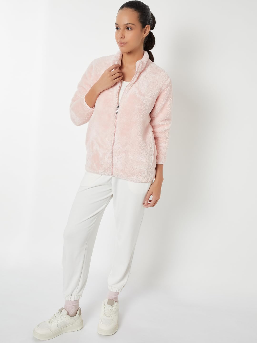 Max Women Teddy Jacket(Pink_XL)