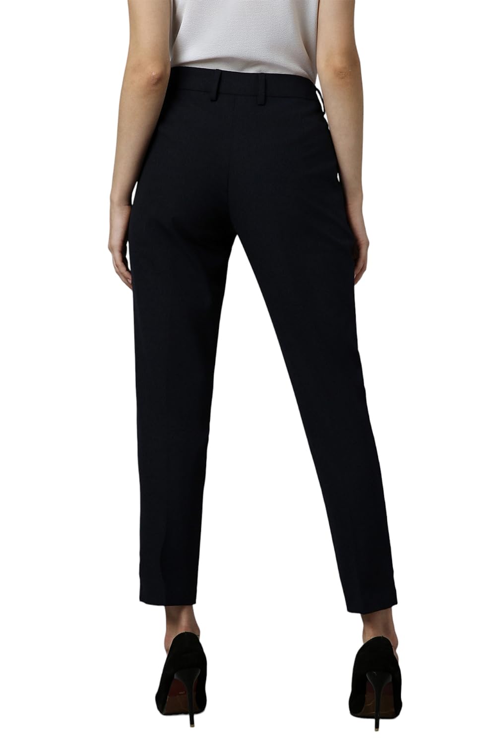 Allen Solly Women's Regular Pants (AHTFCRGFX46141_Black
