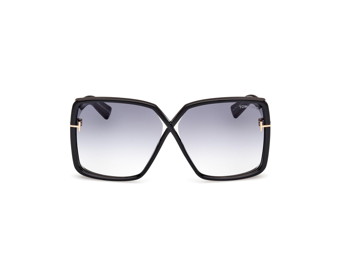 Tom Ford YVONNE FT 1117 Black/Smoke Shaded 63/11/135 Ladies Sunglasses, Black/Smoke Shaded