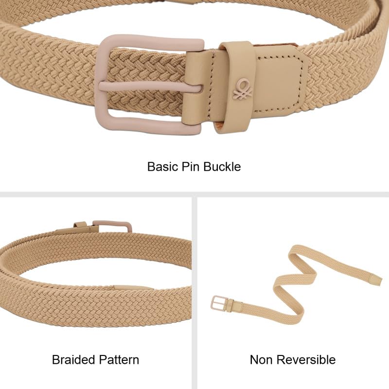 United Colors of Benetton Men's Belt Delyun | Color - Beige | XL 110Cm | Casual | Ideal For Gifting