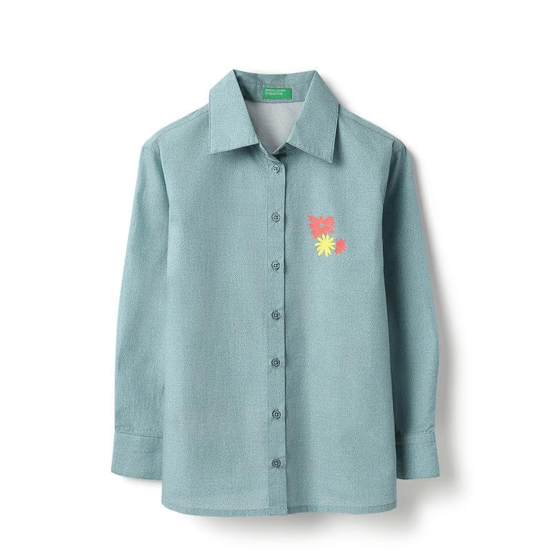 United Colors of Benetton Regular Fit Spread Collar Floral Shirt