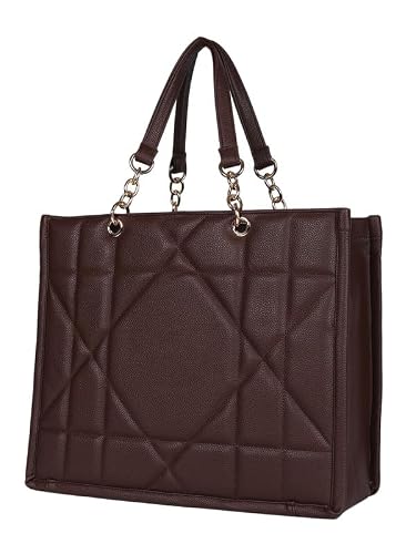 MINI WESST Women's Western Casual Textured Zip Tote Bag | Perfect for Office, College & Everyday Use