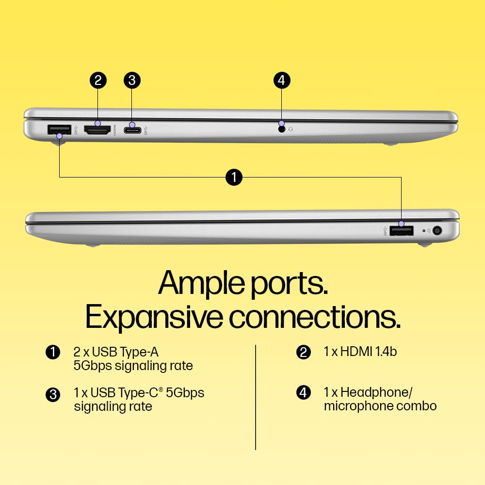 HP 15, AMD Ryzen 3 7320U Laptop (8GB LPDDR5, 512GB SSD) Anti-Glare, Micro-Edge, 15.6"/39.6cm,FHD, Win 11, Silver, 1.59kg, AMD Radeon Graphics, 1080p HD Camera, fc0154AU