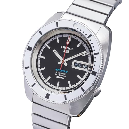 SEIKO Stainless Steel Analog Black Dial Men's Watch-Srpl05K1