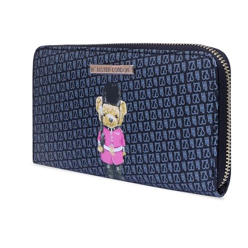 HAMSTER London Ted H Limited Edition Wallet – Stylish and Compact Wallet, 20x3x12 cm (Black)
