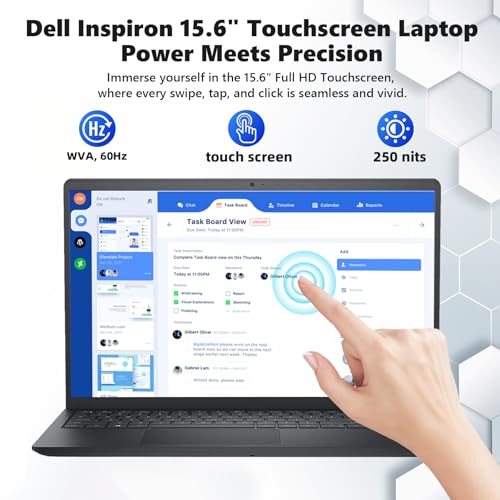 Dell 15.6in FHD IPS Touch Laptop Computer 16GB DDR5 5200MT/s RAM512GB SSD