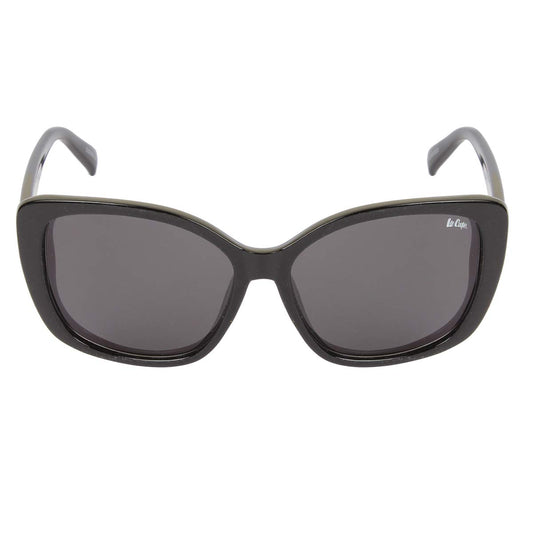 Lee Cooper Women's UV Protected Square Full Rim Sunglasses (Black) (Lens Color - Green) (Lens Size - 56 * 16 * 138 MM) (Pack Of 1) (LC9163NTPOL BLK)