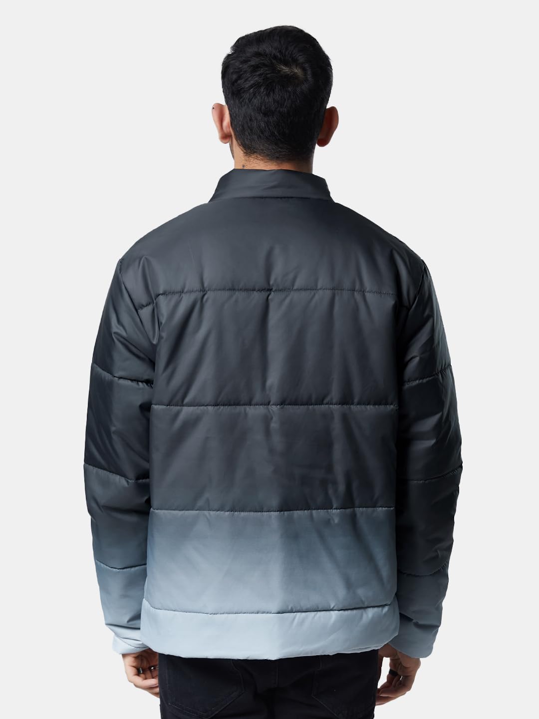 The Souled Store| Gangsta Jacket Mens and Boys Puffer Jackets|Full Sleeve|Regular fit Solid| 100% Polyester Grey Color Men Puffer Jackets